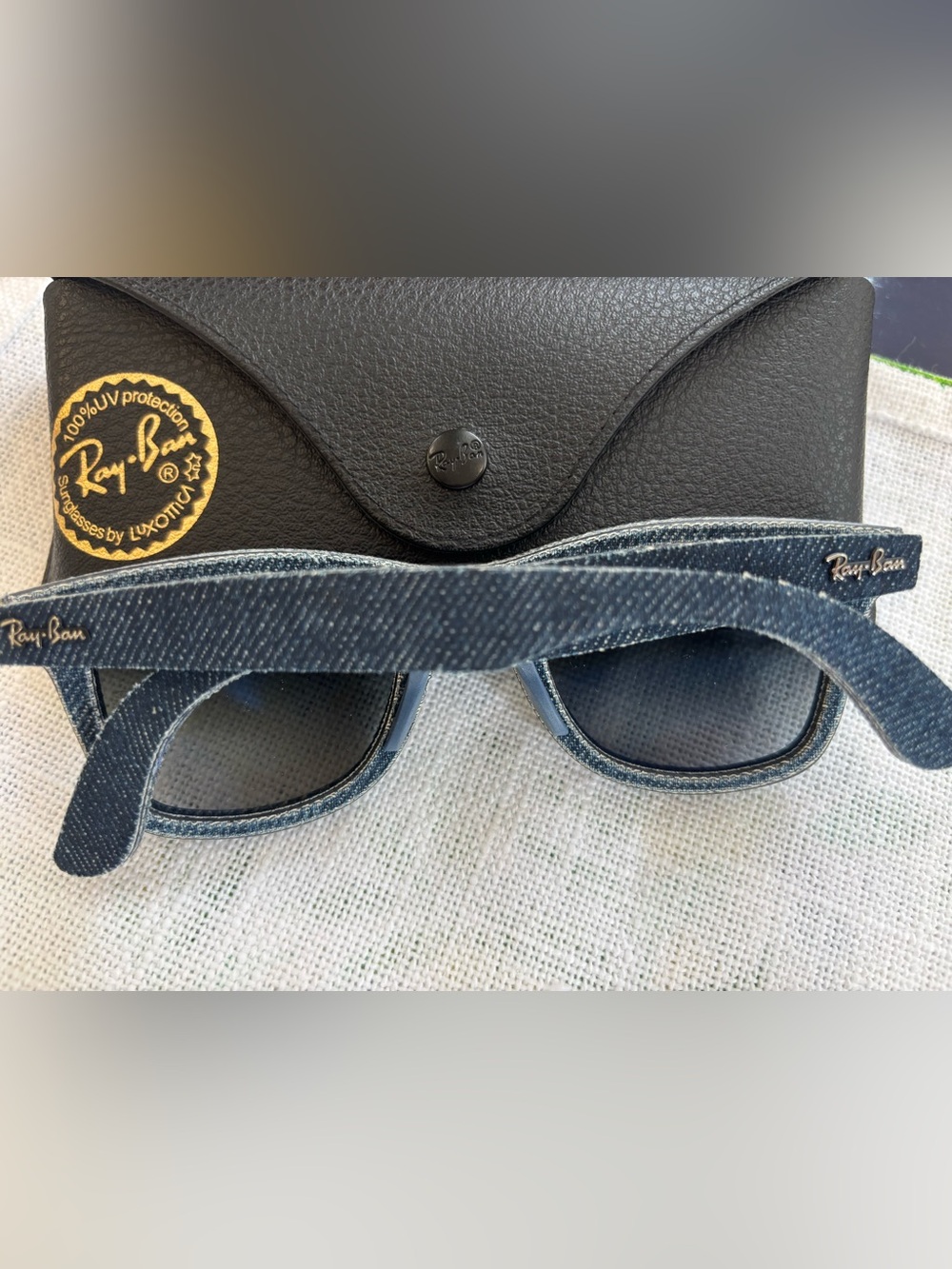 NWT-Rare Ray Ban Denim Wayfarer Sunglasses - Picture 2 of 6